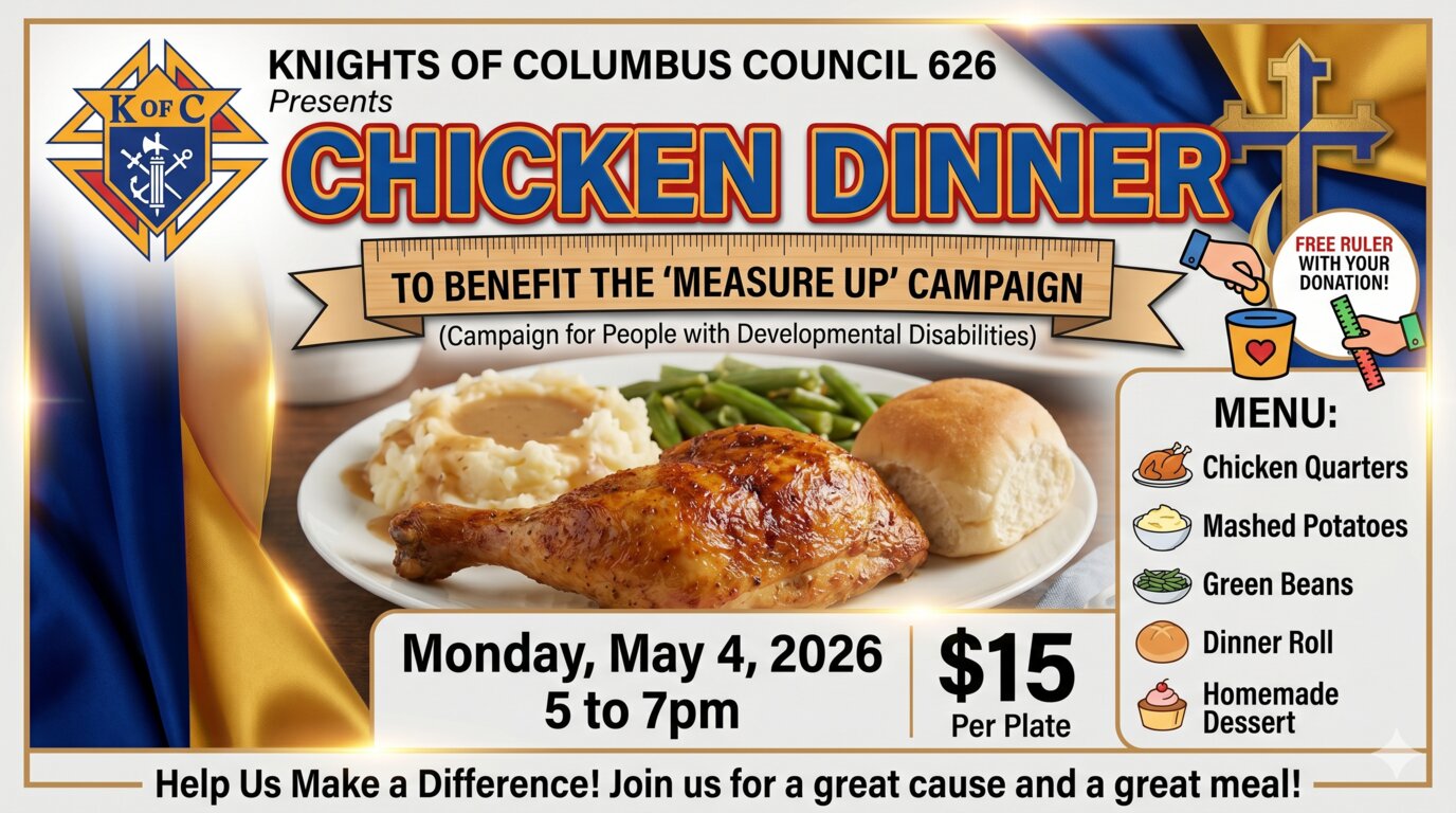 Benefit Chicken Dinner Supporting the Measure Up Campaign