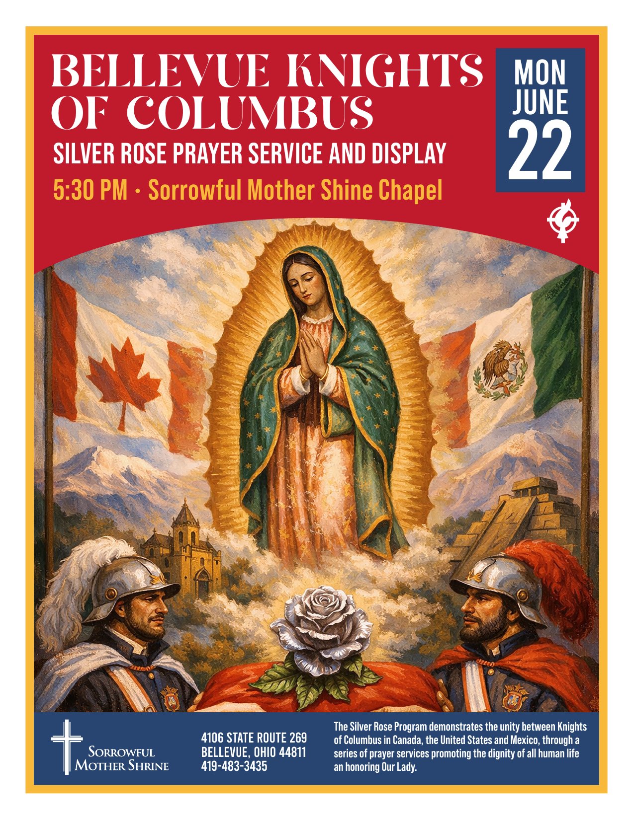 Silver Rose Prayer Service and Display - Bellevue Knights of Columbus, June 22